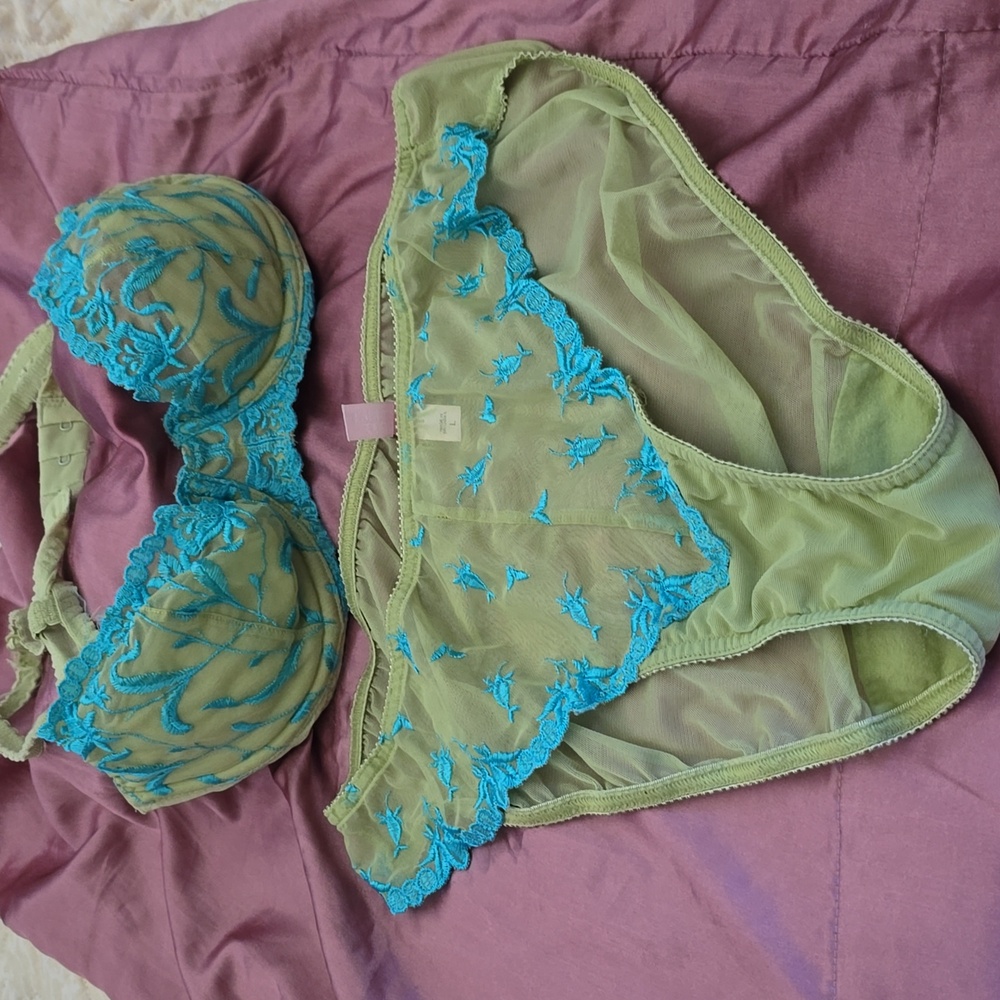 Green Blue Lace Victoria Secret